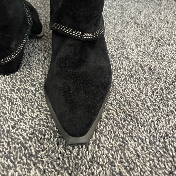 Marc Fisher Suede Fold-Over Riding Boot - Picture 5 of 5